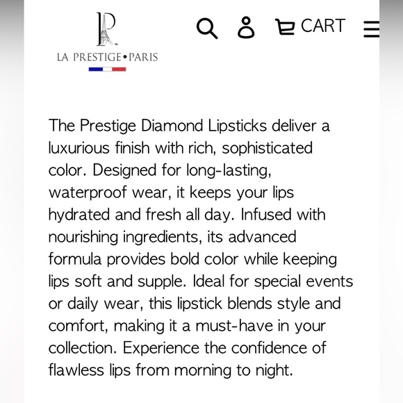 LA PRESTIGE PARIS Enlightenment Velvet Lipstick & Case in Lotus Flower Pink. NEW - Picture 16 of 16